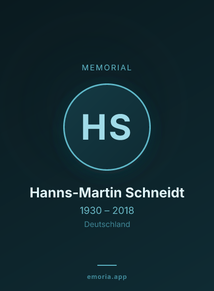 Memorial portrait of Hanns-Martin Schneidt