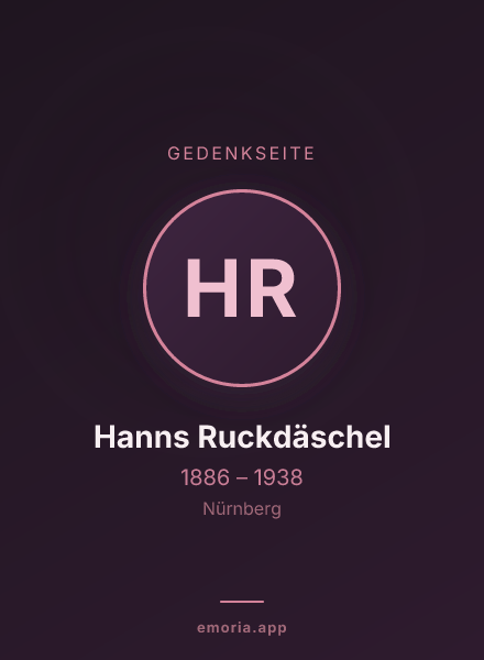 Gedenkportrait von Hanns Ruckdäschel