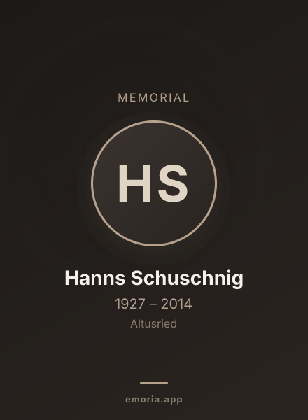 Memorial portrait of Hanns Schuschnig