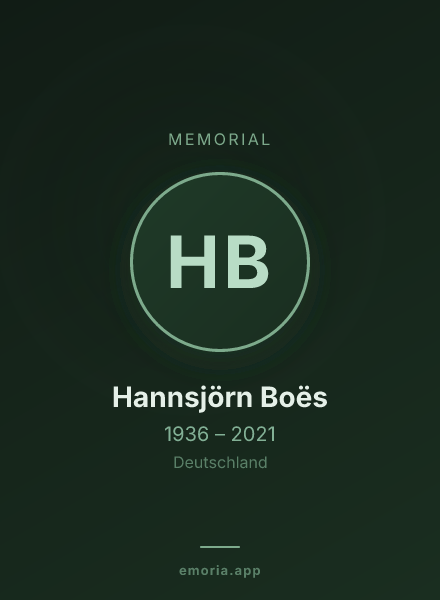 Memorial portrait of Hannsjörn Boës