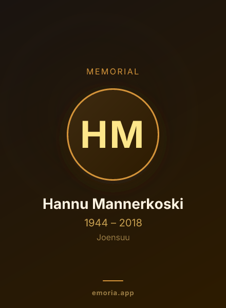 Memorial portrait of Hannu Mannerkoski