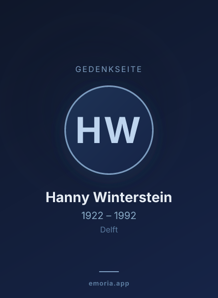 Gedenkportrait von Hanny Winterstein