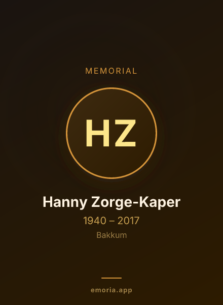 Memorial portrait of Hanny Zorge-Kaper