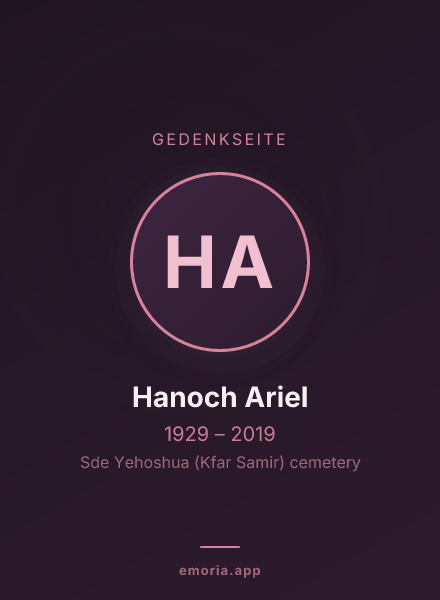 Gedenkportrait von Hanoch Ariel