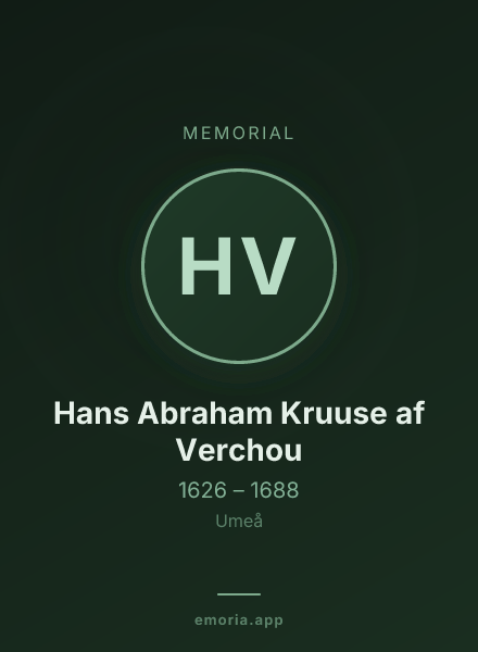 Memorial portrait of Hans Abraham Kruuse af Verchou