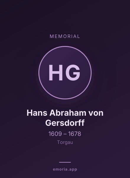 Memorial portrait of Hans Abraham von Gersdorff