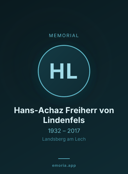 Memorial portrait of Hans-Achaz Freiherr von Lindenfels
