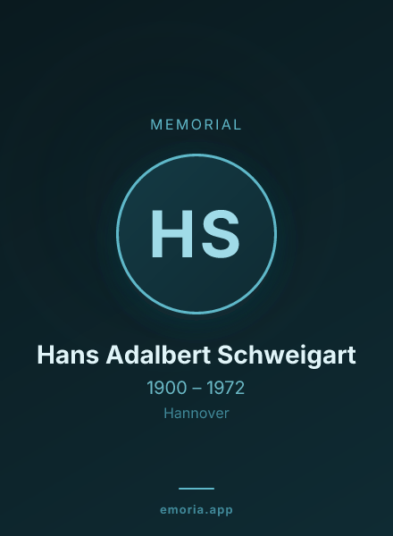 Memorial portrait of Hans Adalbert Schweigart