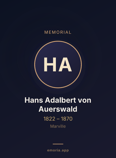 Memorial portrait of Hans Adalbert von Auerswald