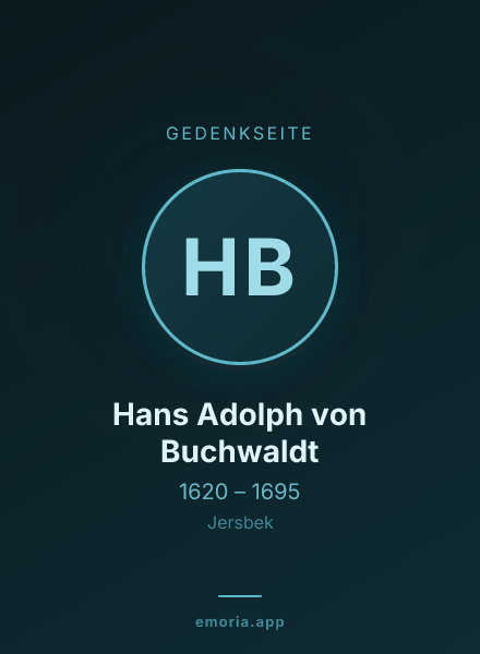 Gedenkportrait von Hans Adolph von Buchwaldt