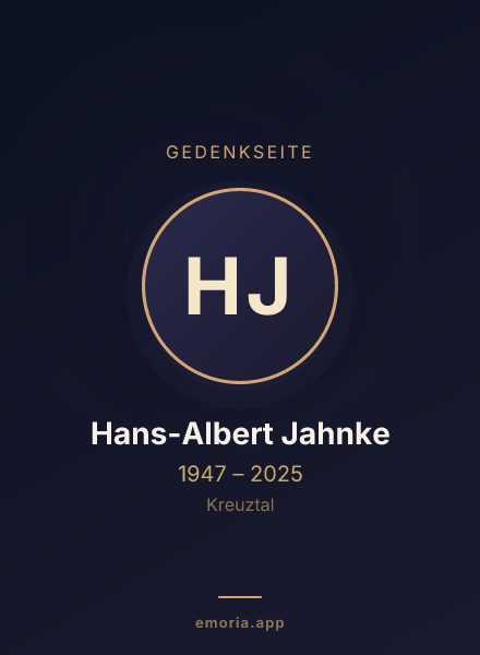 Gedenkportrait von Hans-Albert Jahnke