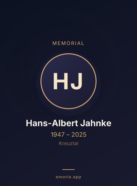 Memorial portrait of Hans-Albert Jahnke