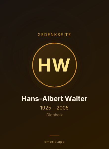 Gedenkportrait von Hans-Albert Walter