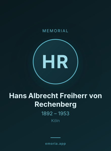 Memorial portrait of Hans Albrecht Freiherr von Rechenberg