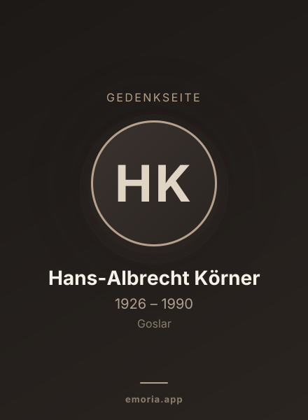 Gedenkportrait von Hans-Albrecht Körner