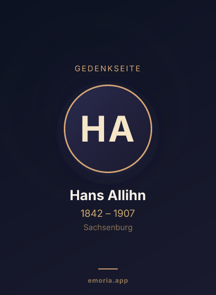 Gedenkportrait von Hans Allihn