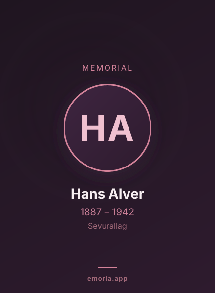 Memorial portrait of Hans Alver