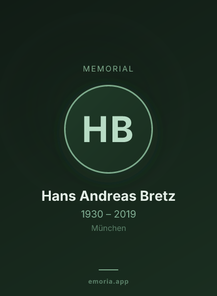 Memorial portrait of Hans Andreas Bretz