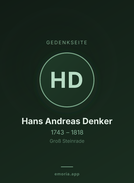 Gedenkportrait von Hans Andreas Denker