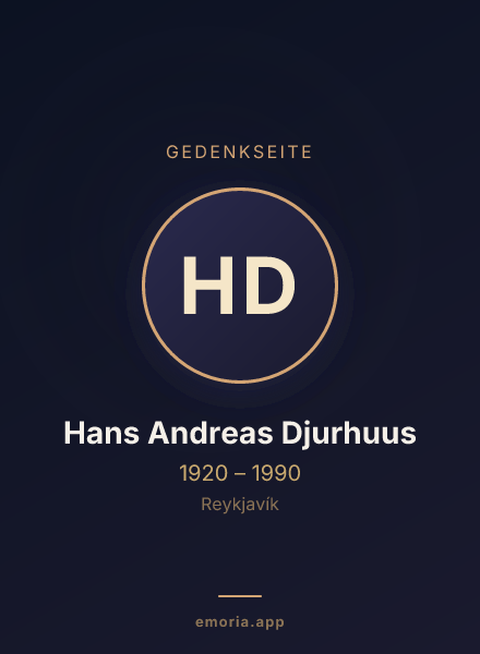 Gedenkportrait von Hans Andreas Djurhuus