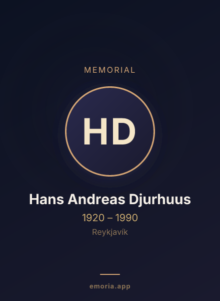 Memorial portrait of Hans Andreas Djurhuus