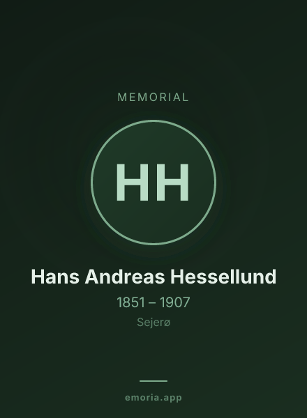 Memorial portrait of Hans Andreas Hessellund