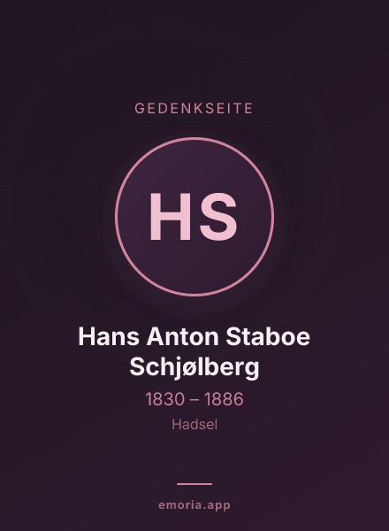 Gedenkportrait von Hans Anton Staboe Schjølberg