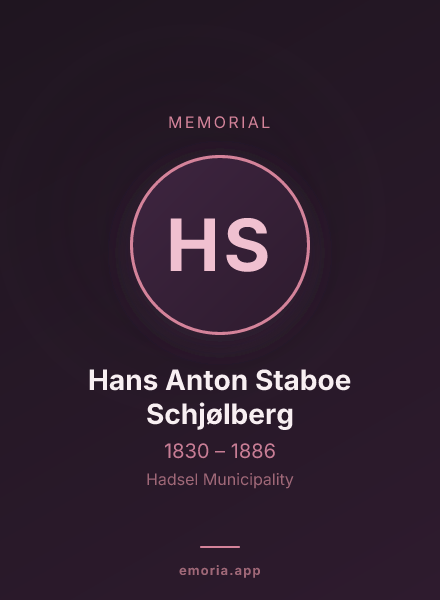 Memorial portrait of Hans Anton Staboe Schjølberg