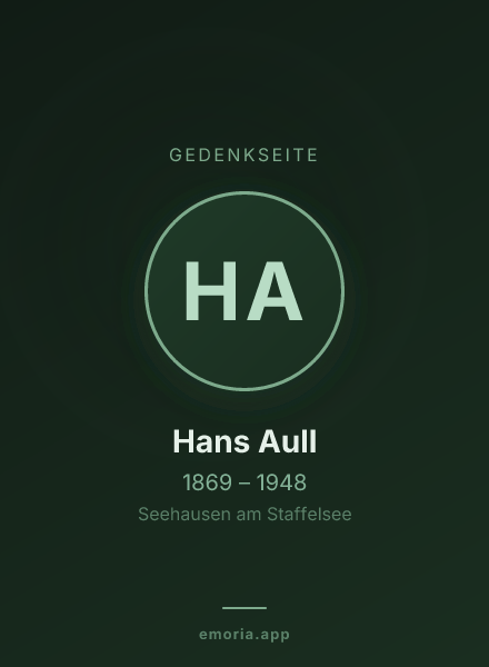 Gedenkportrait von Hans Aull