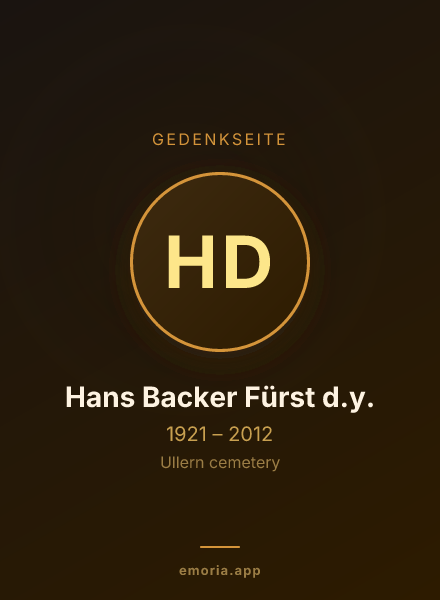 Gedenkportrait von Hans Backer Fürst d.y.