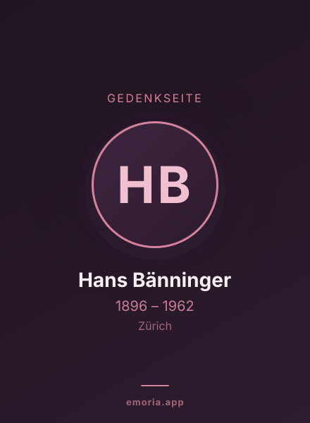 Gedenkportrait von Hans Bänninger