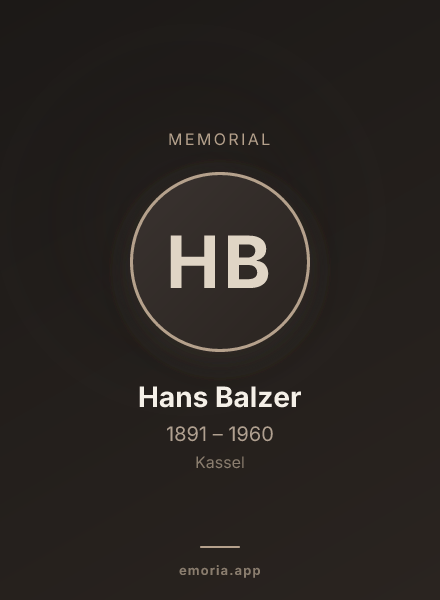 Memorial portrait of Hans Balzer