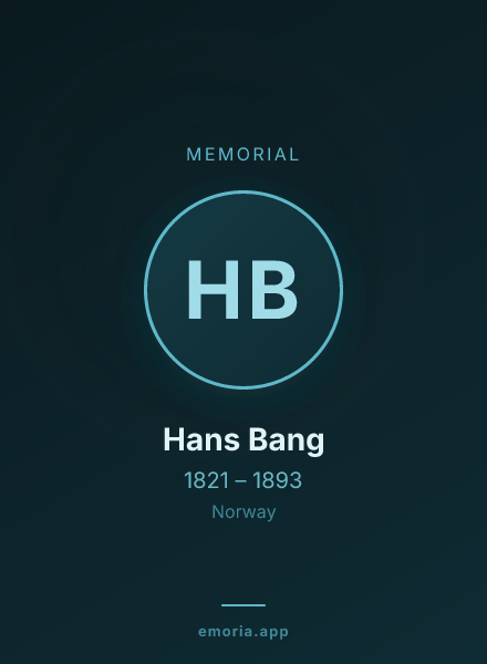 Memorial portrait of Hans Bang
