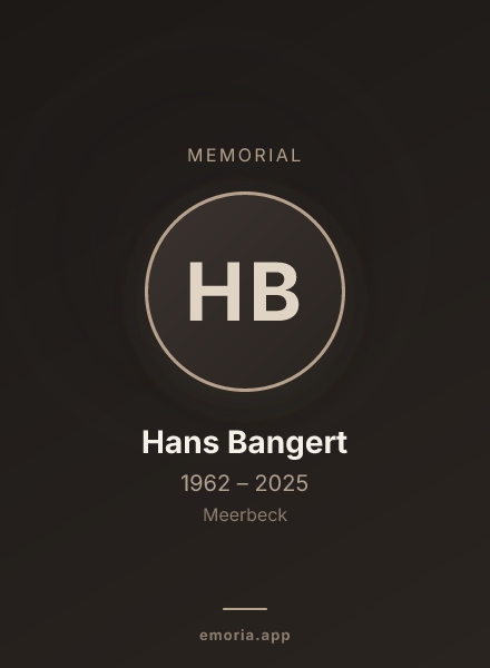 Memorial portrait of Hans Bangert