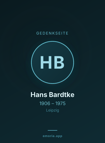 Gedenkportrait von Hans Bardtke