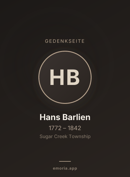 Gedenkportrait von Hans Barlien