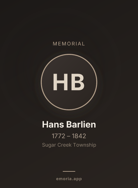 Memorial portrait of Hans Barlien