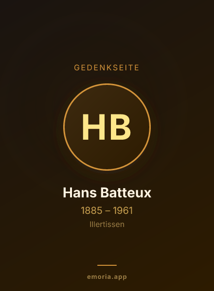 Gedenkportrait von Hans Batteux