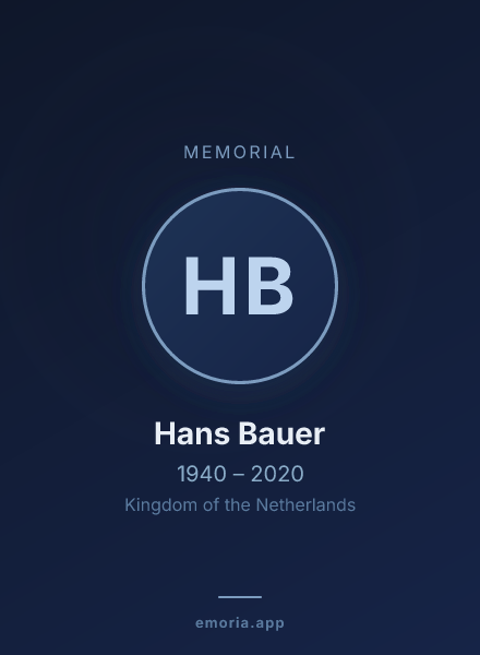 Memorial portrait of Hans Bauer