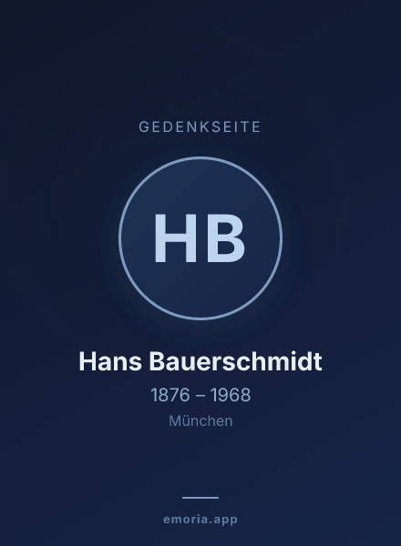 Gedenkportrait von Hans Bauerschmidt