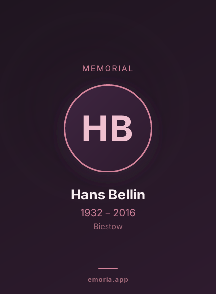 Memorial portrait of Hans Bellin