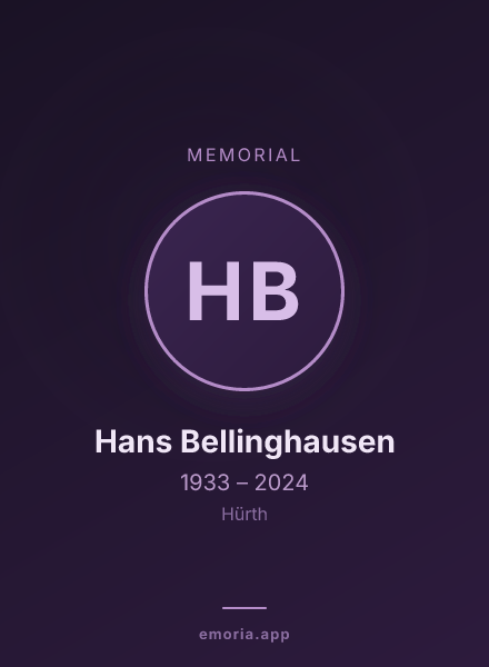 Memorial portrait of Hans Bellinghausen