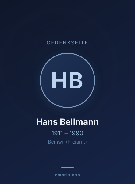 Gedenkportrait von Hans Bellmann
