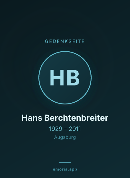 Gedenkportrait von Hans Berchtenbreiter