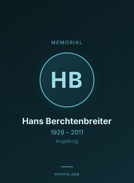 Memorial portrait of Hans Berchtenbreiter
