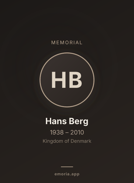 Memorial portrait of Hans Berg