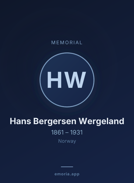 Memorial portrait of Hans Bergersen Wergeland
