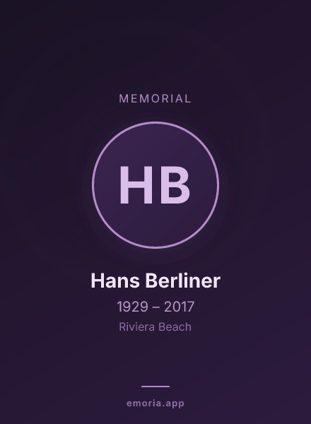 Memorial portrait of Hans Berliner