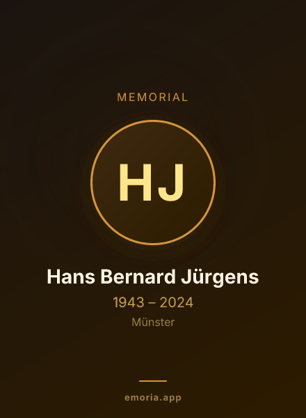 Memorial portrait of Hans Bernard Jürgens