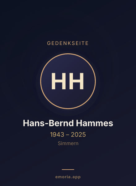 Gedenkportrait von Hans-Bernd Hammes